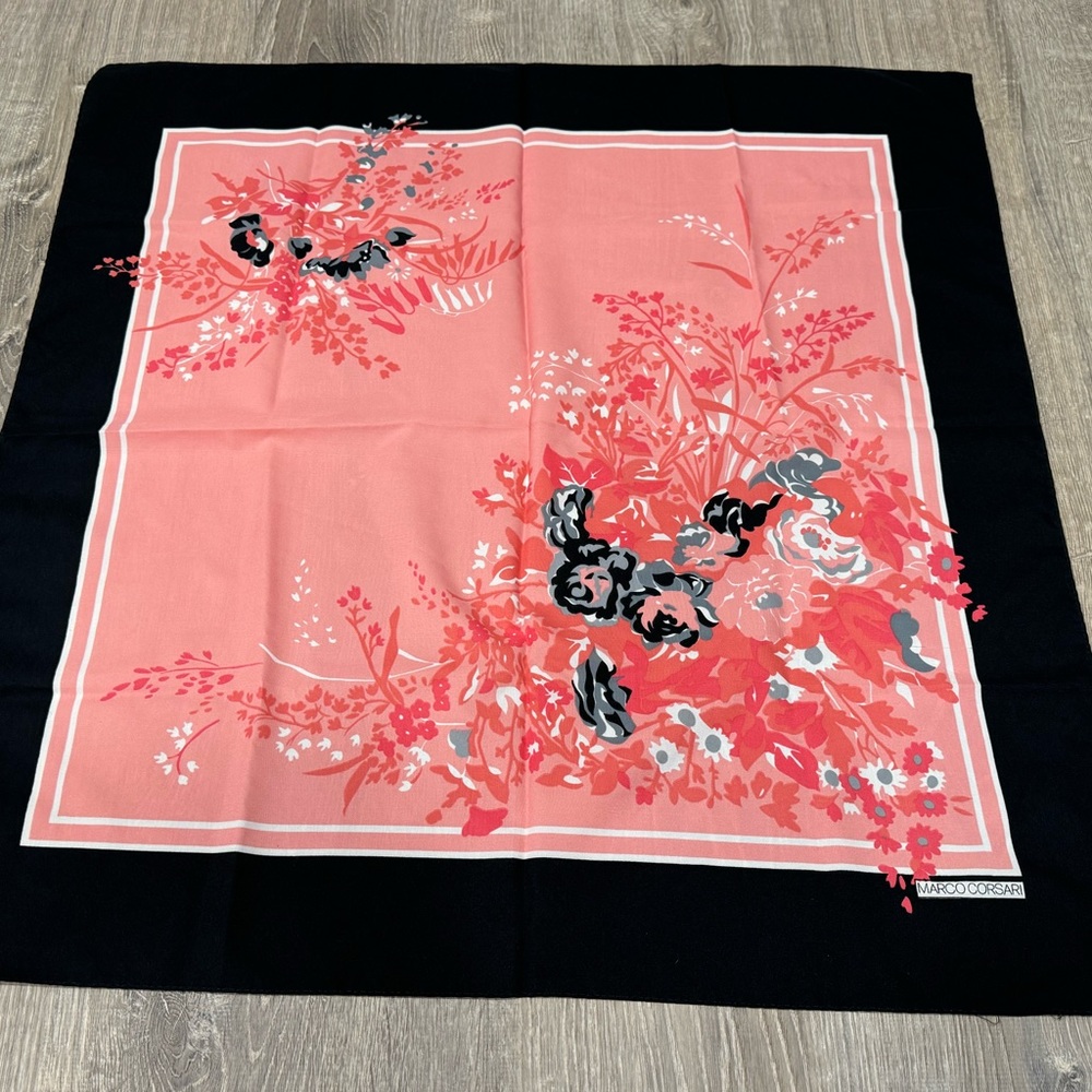 Marco Corsari Pink Floral Scarf Pretty C30